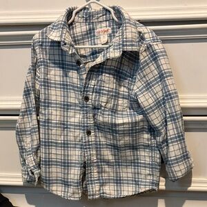 Cat & Jack White and Blue Checkered Kids Shirt